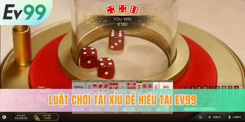 Luật chơi tài xỉu dễ hiểu tại EV99